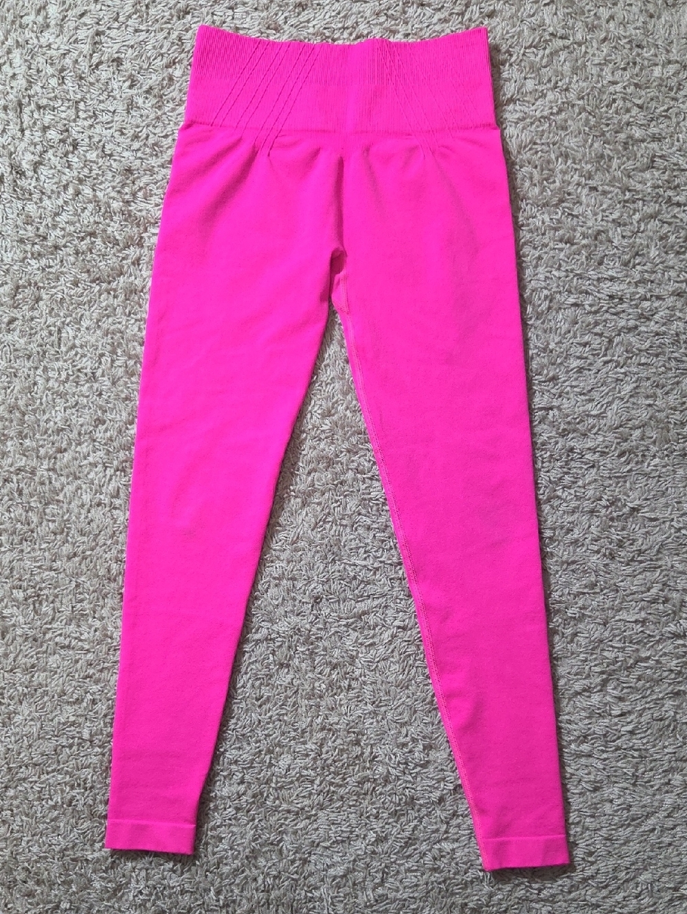 BuffBunny Neon Pink High-Waist Leggings, Like New!
